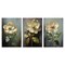 Stupell Industries Detailed Magnolia Flowers 3pc Wall Plaque Art Set Design by Petal Prints Design